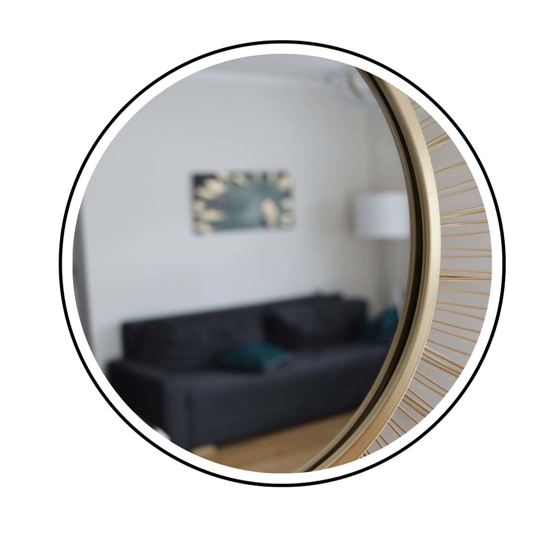 Photo miroir ronde design