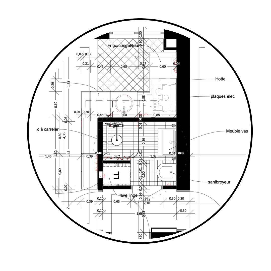 Plan appartement fait par l'architecte